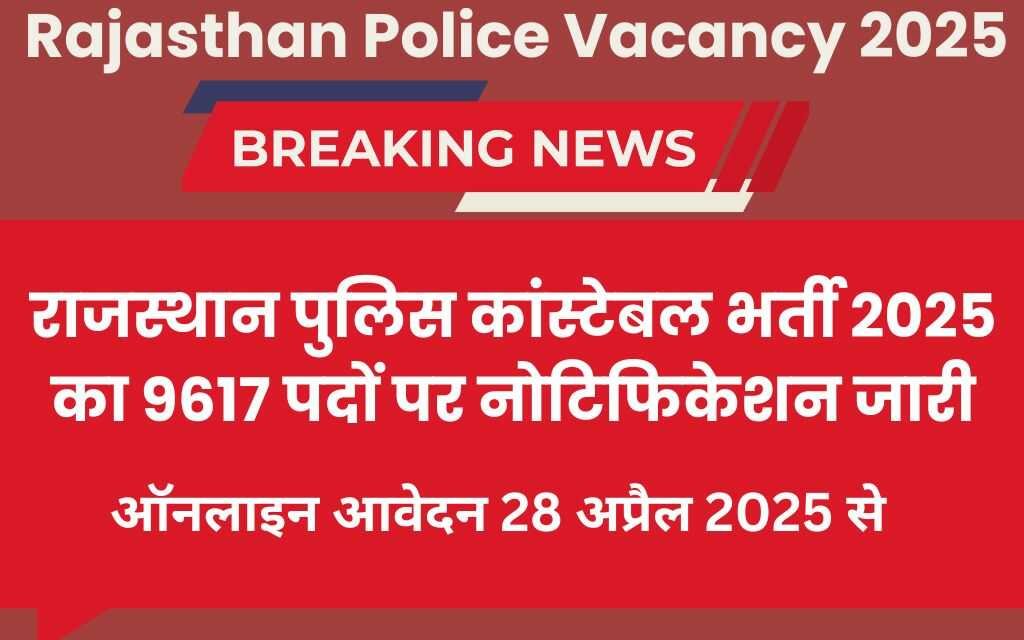 Rajasthan Police Vacancy 2025